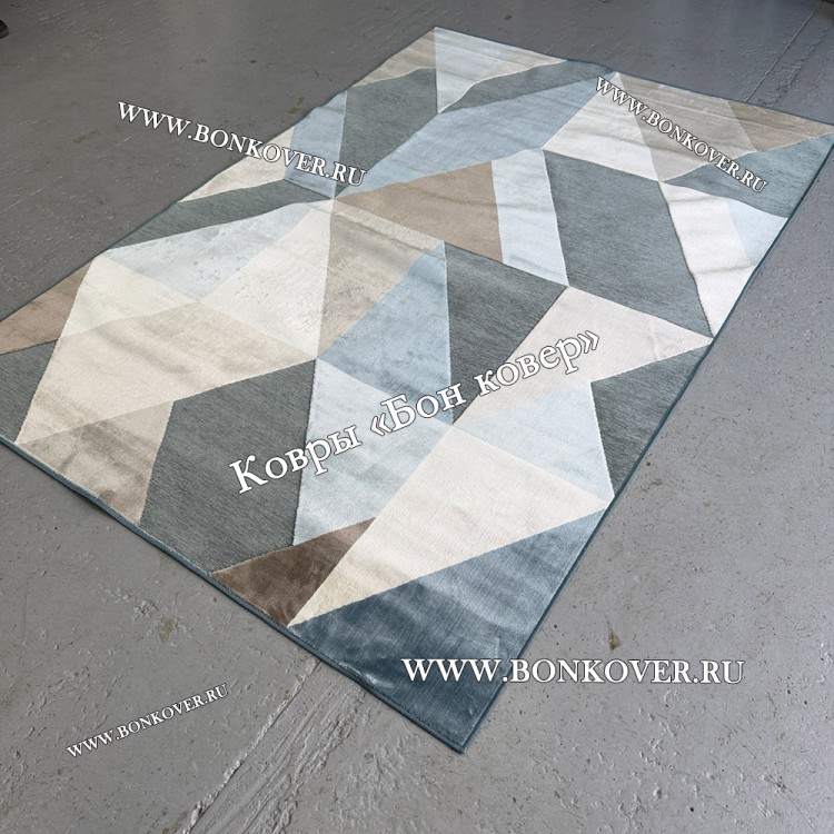 Геометрический Ковер Из Вискозы Дизайн 21617